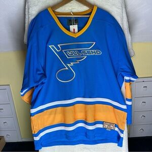 NEW Full Send Hockey Jersey Men's L Nelk Boys Pullover Jersey NWT St Louis Blues